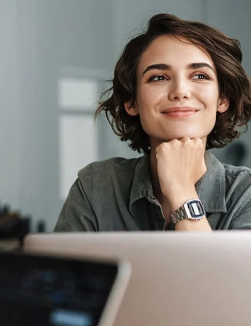 A person works on balancing work and recovery.